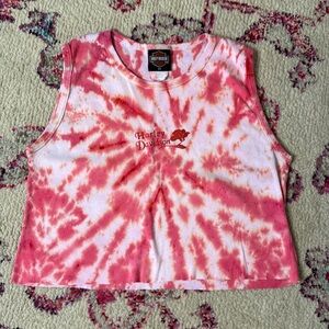 Harley Davidson Y2K Tie dye Cut Off Tank